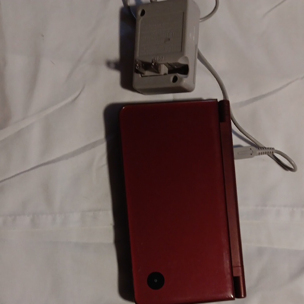 Nintendo DS LL in Deep Red with Charger
